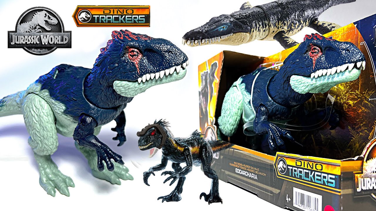 NEW! Wild Roar Eocarcharia! Jurassic World Dino Trackers Toys!