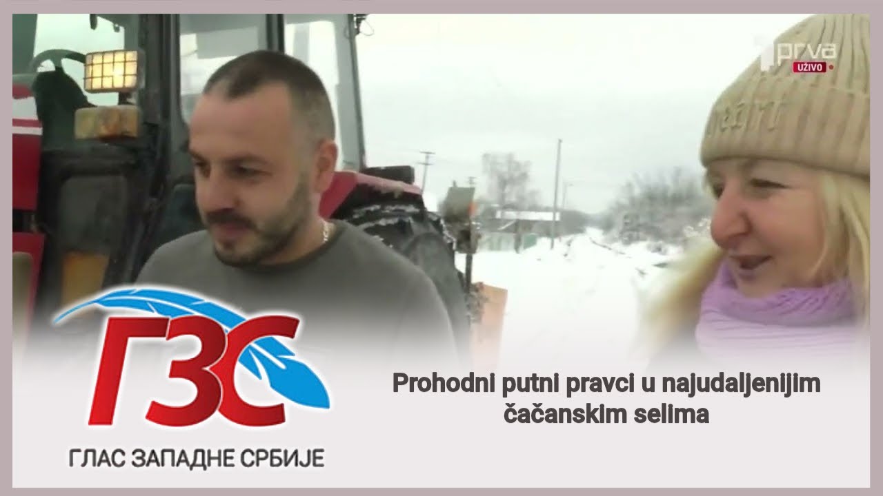 PRVA TV - Prohodni putni pravci u najudaljenijim čačanskim selima