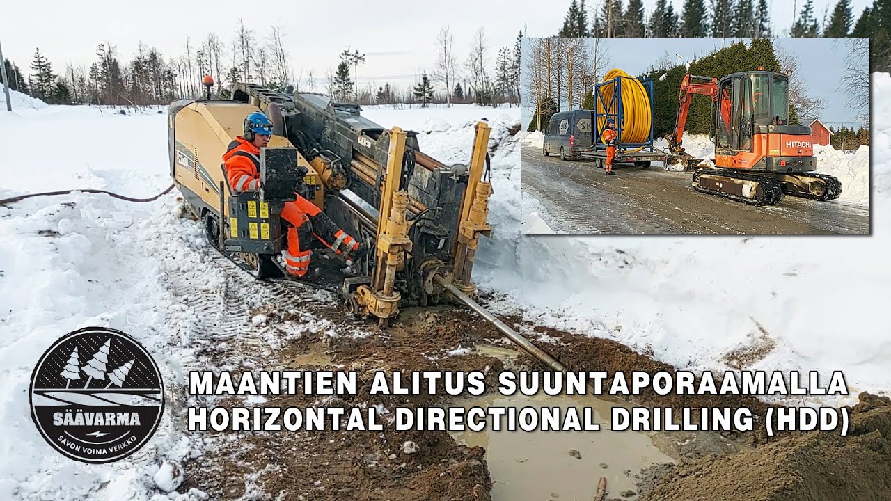Suuntaporaus &bull; S&auml;&auml;varman s&auml;hk&ouml;verkon rakentamista | Horizontal Directional Drilling (HDD)