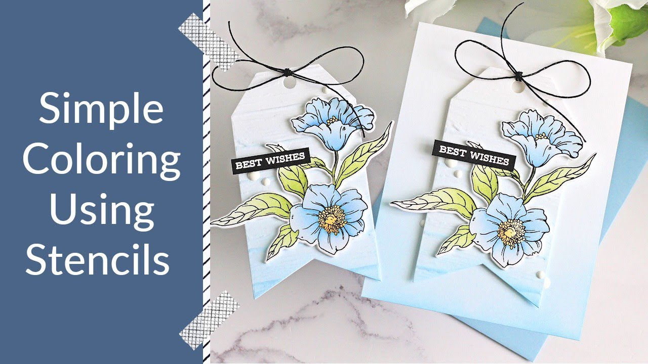 Adding Quick & Simple Coloring with Floral Stencils