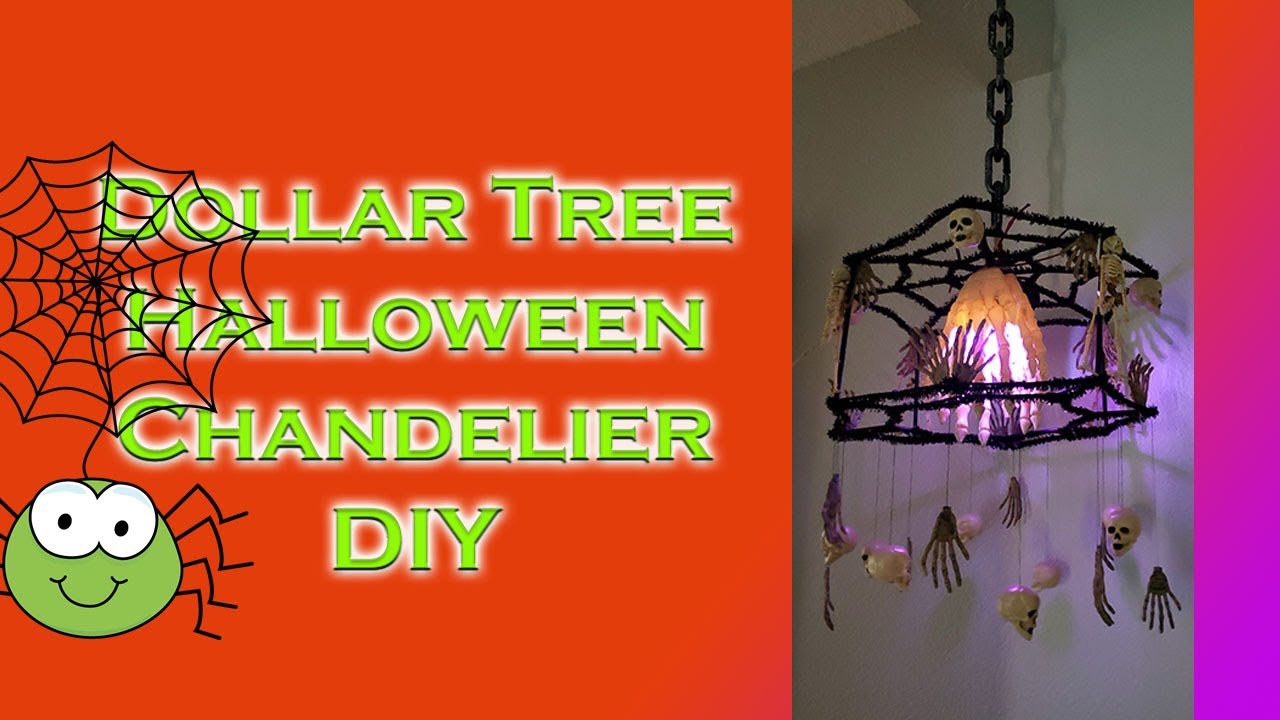Halloween Chandelier DIY Dollar Tree - Fall Decor 2020
