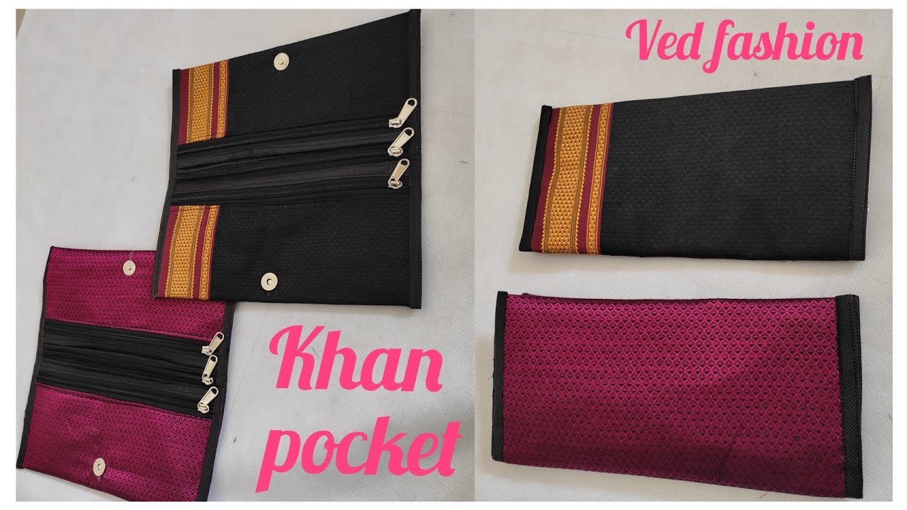 how to make khan pocket with six compartment#stitching #pouchmaking #multipurposepouch #bags #khan