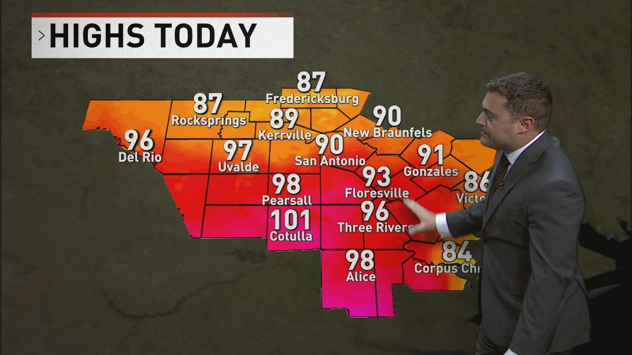 San Antonio nears record highs today as Red Flag Warning sparks fire danger