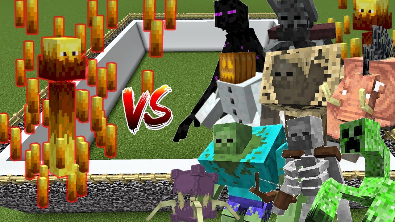 Mutant Blaze vs All Mutant Mob [Minecraft Mob Battle]