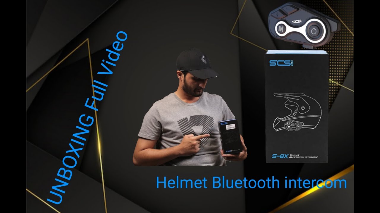 SCS-S8X Helmet Bluetooth | Helmet Bluetooth intercom Device | Unboxing of SCS-S8X | Review SCS S-8X