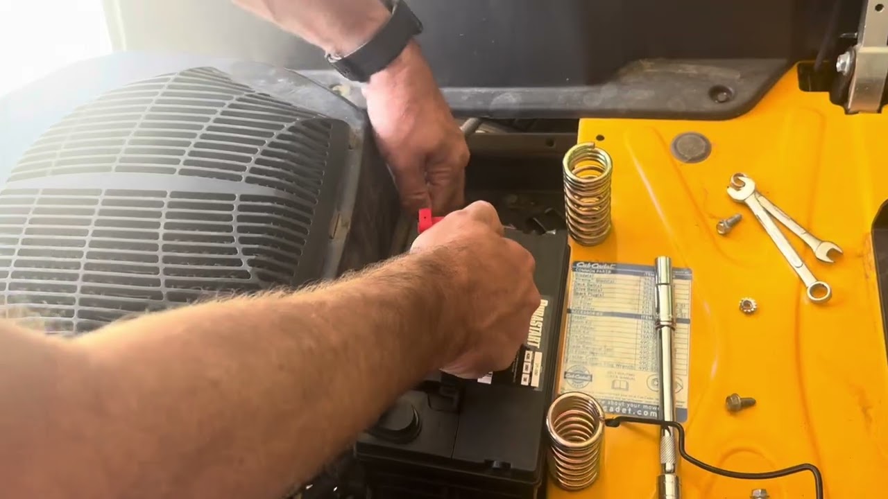 How to Replace a Battery On a Cub Cadet RTZ-L Zero Turn Mower (Memory Lane Garage) 
