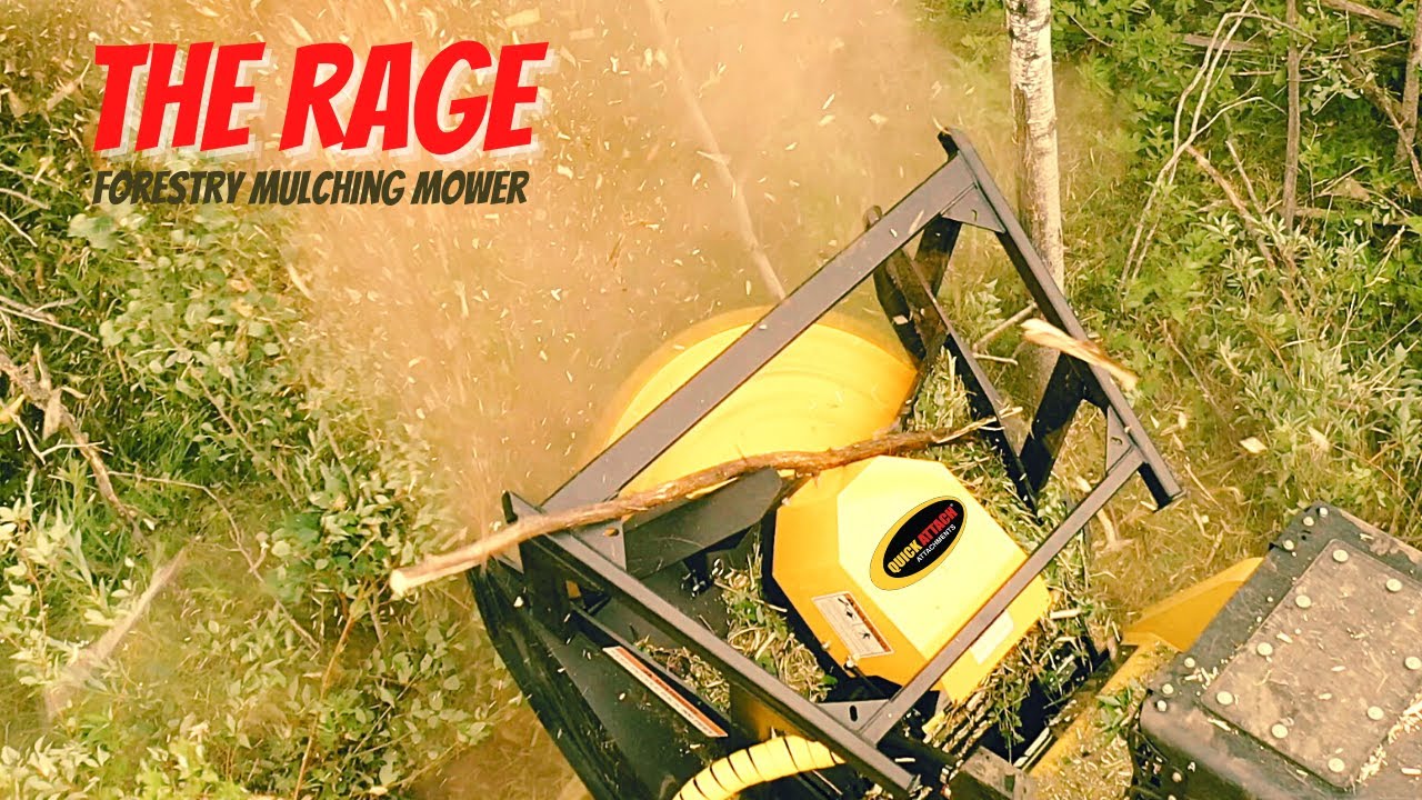 The Rage Forestry Mulching Mower in action.  Video is raw footage and sound only.