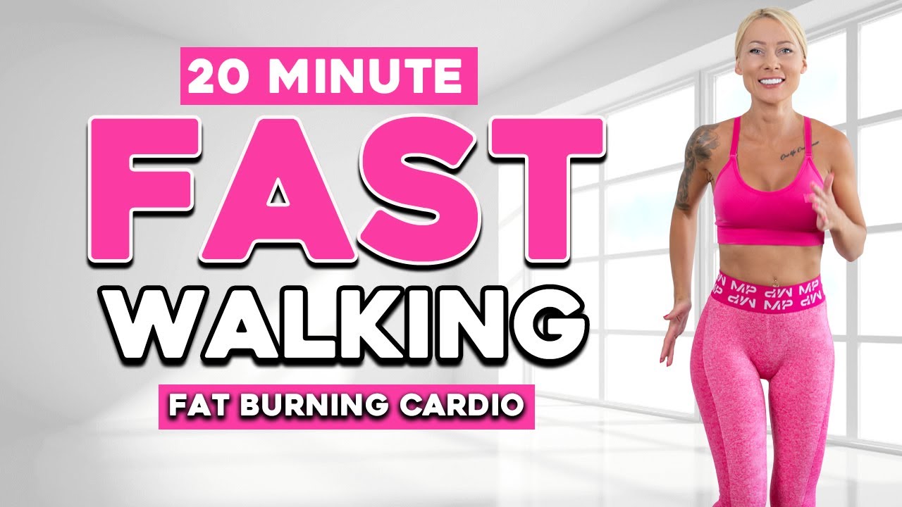 20 MIN FAST WALKING Workout For Weight Loss Low Impact No Reply Sweaty Cardio