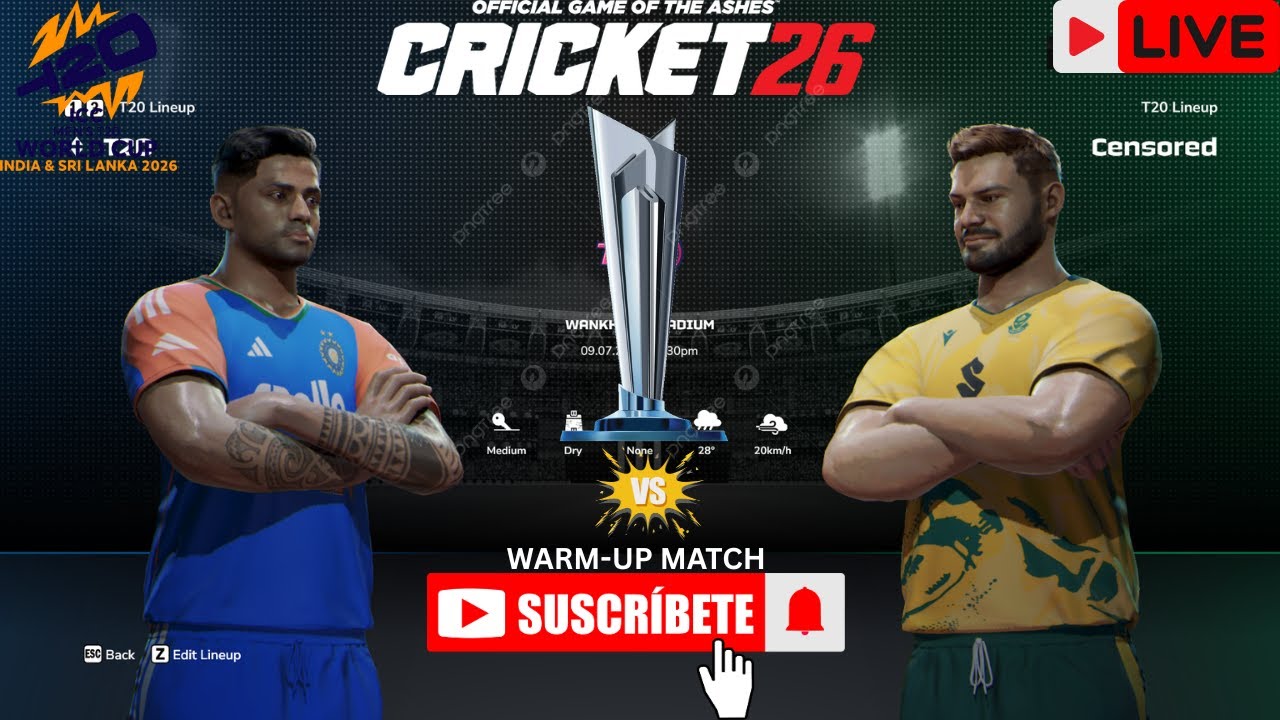 Warm-up Match INDIA vs SOUTH Africa Cricket 26 #cricket26 #viral #tredning #worldcup2026