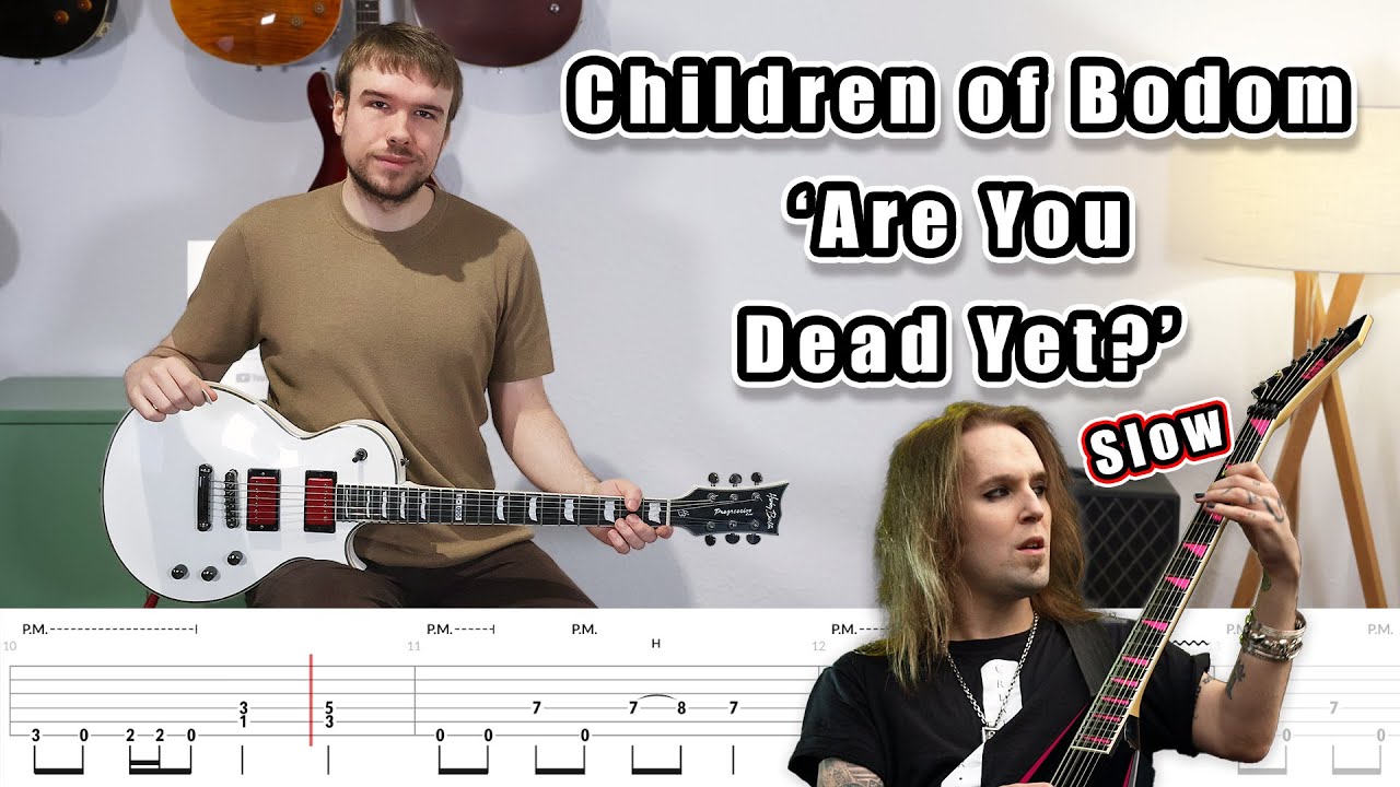 Children of Bodom - Are You Dead Yet? (SLOW Guitar Tutorial + Tabs)
