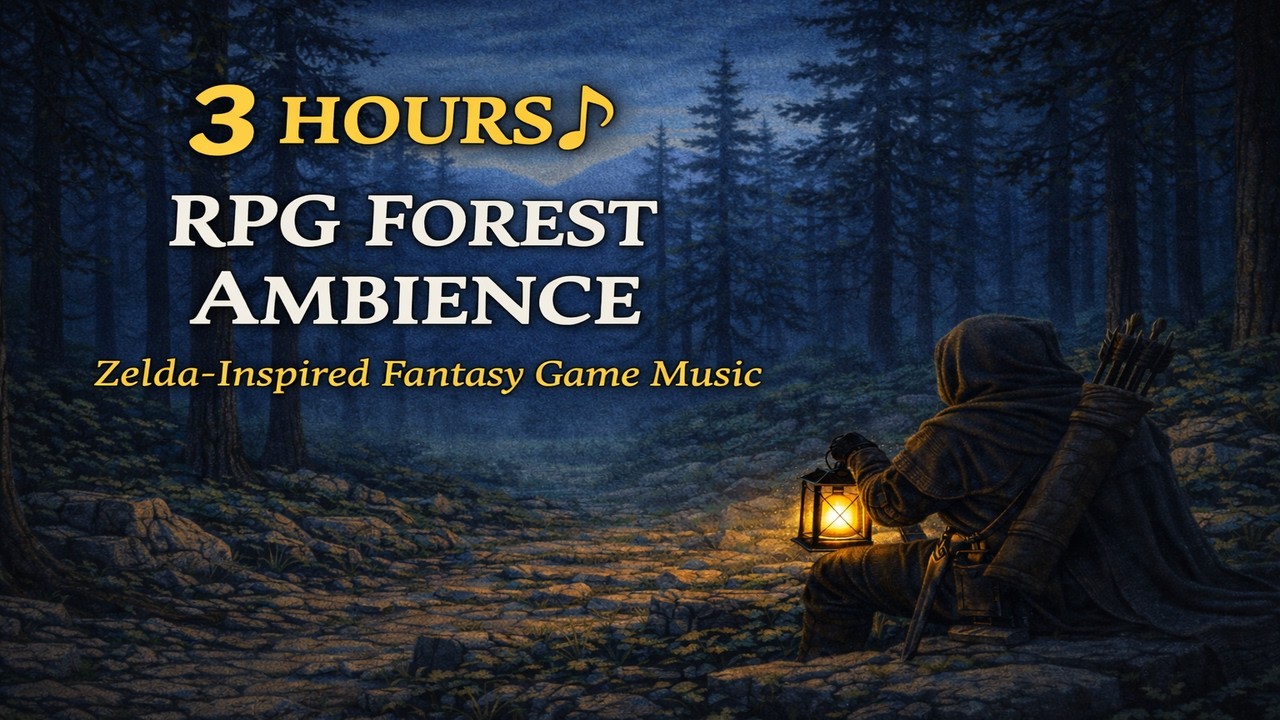 3 Hours RPG Forest Ambience • Zelda-Inspired Fantasy Game Music