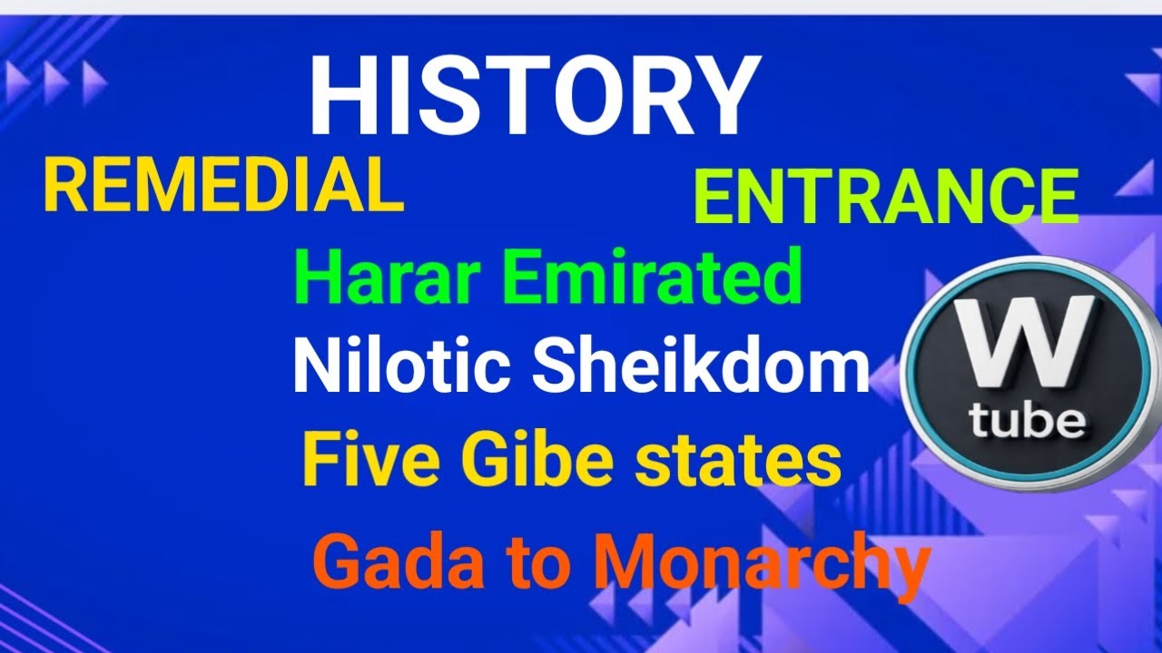 REMEDIAL HISTORY Part 4 Nilo-Saharan States, Harar Emirate & Shewan Kingdom