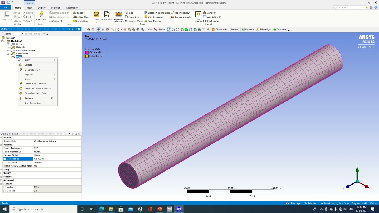 Fluid Flow Simulation In 3D Circular Pipe | CFD Analysis of Pipe | Simulation || FCFD-0022