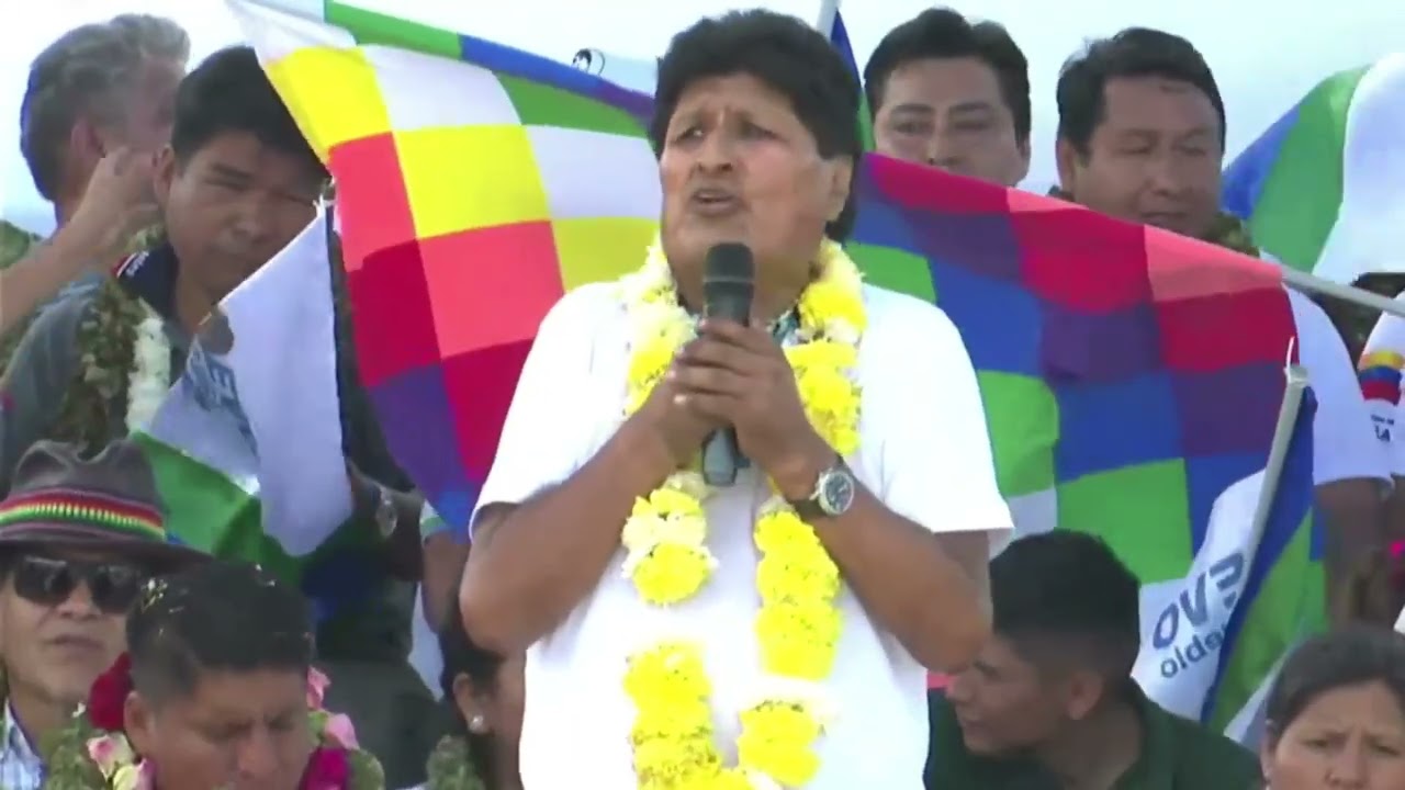 EVO MORALES REAPARECIÓ PÚBLICAMENTE EN CHIMORÉ PARTICIPA EN PROCLAMACIÓN DE CANDIDATOS AFINES