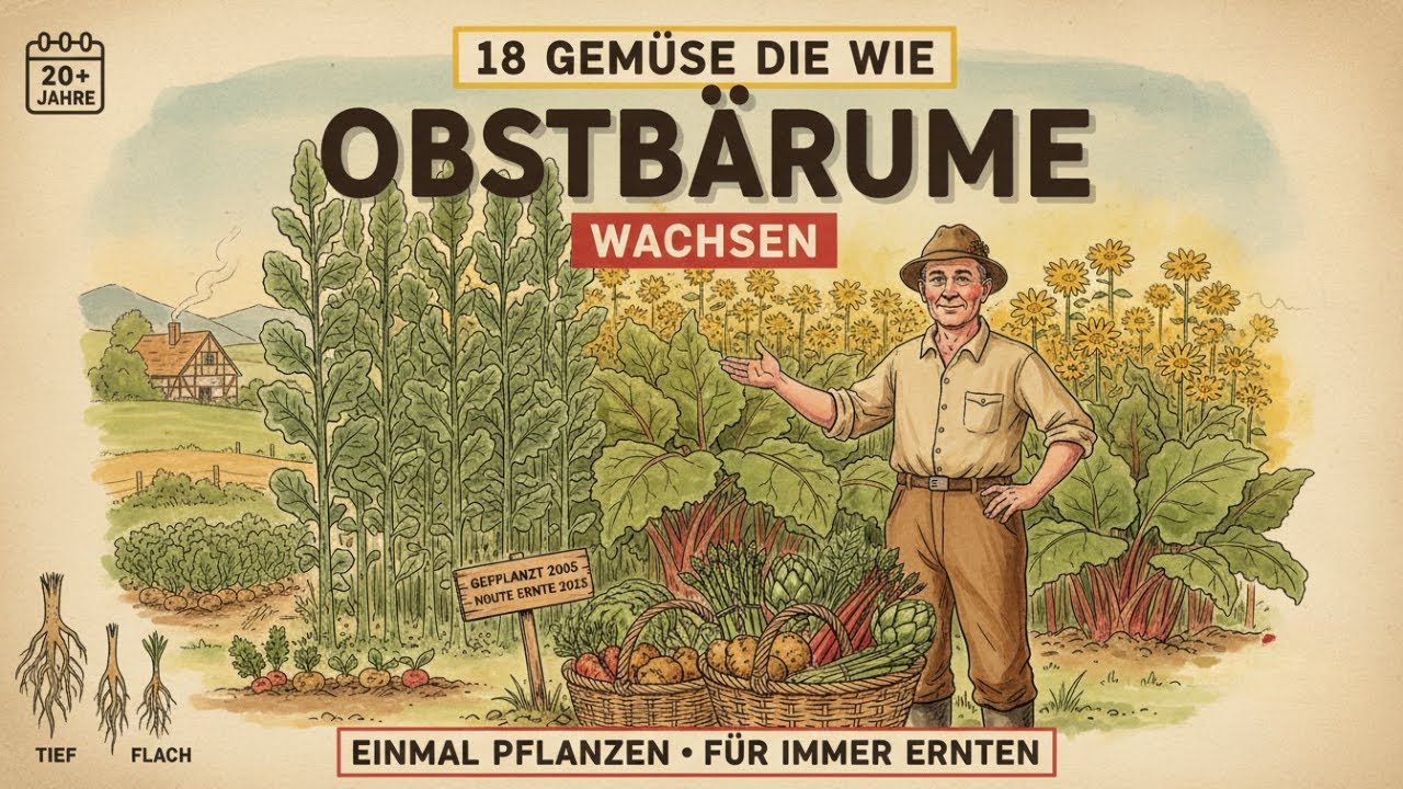 18 Gemüse die wie OBSTBÄUME wachsen! Einmal pflanzen, für immer ernten 🌱