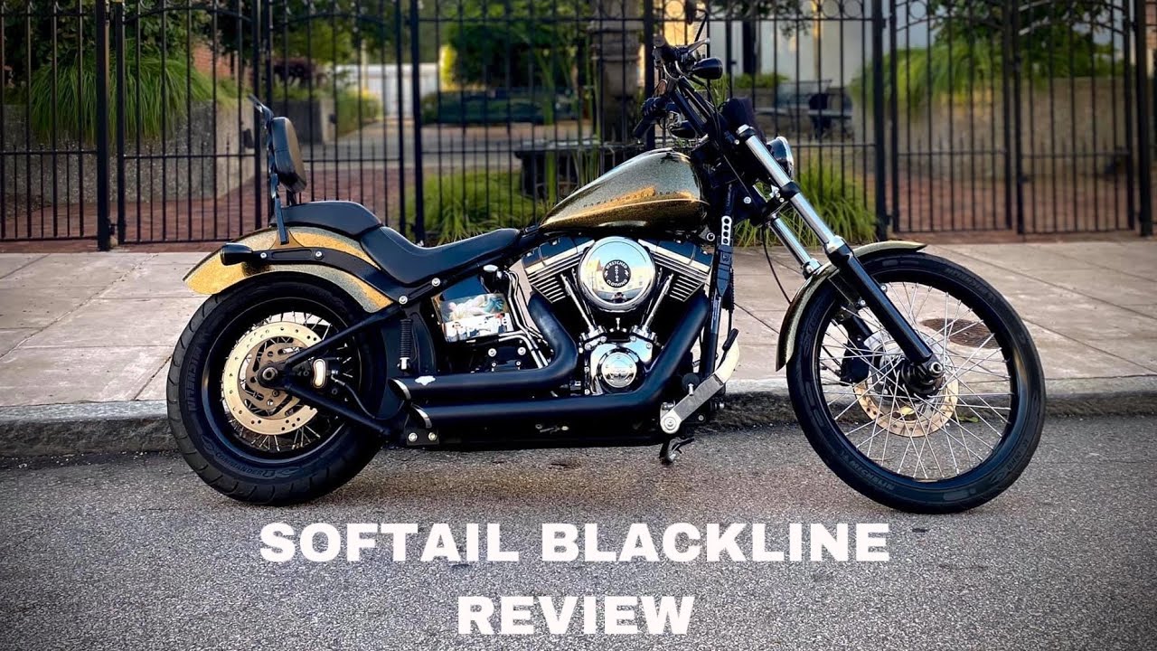 Обзор мотоцикла Harley Softail Blackline 2013 года моего приятеля.