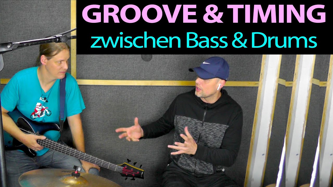 Zusammenspiel zwischen Bass und Schlagzeug, Groove und Micro-Time zwischen Drums und E-Bass