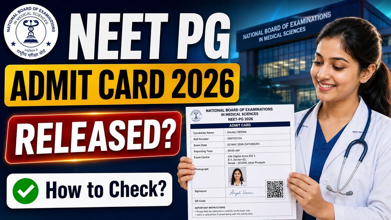 neet pg admit card 2026 | neet pg exam hall ticket 2026