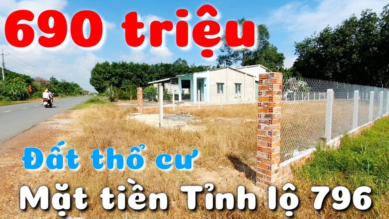 Đất mặt tiền 6x49 Tỉnh lộ 796 giá rẻ 690 triệu gần 4 trường học Chợ Ninh Điền Tây Ninh