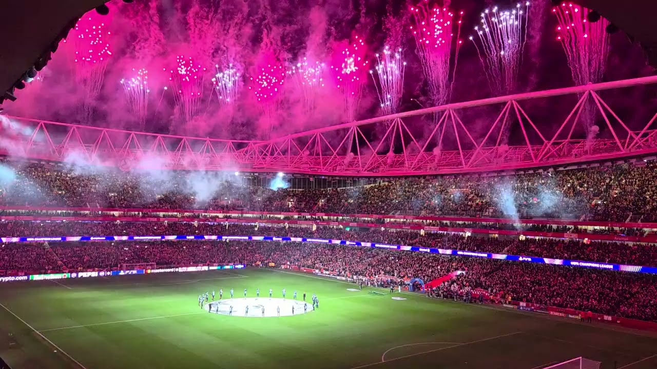 London Forever, fireworks and Champions League Hymn - Arsenal - Bayer Leverkusen - 17.3.2026