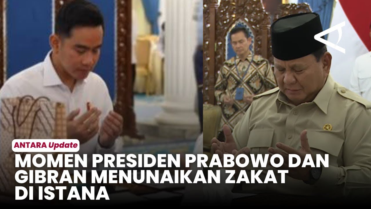 Momen Prabowo dan Gibran menunaikan zakat di Istana