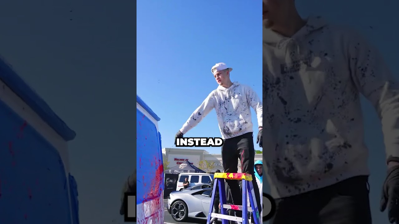 Он бросает краску на суперкары...😲 (@johnwisnerjr)