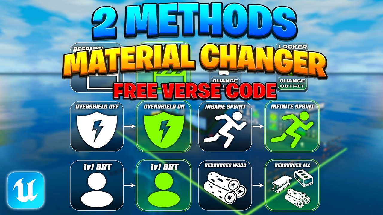 2 Methods Material Changer in UEFN | Level Sequence & Verse Code