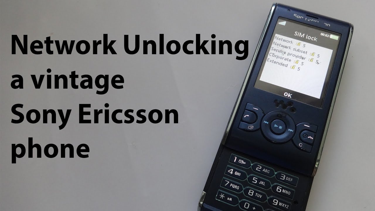 Network unlocking a 16 year old Sony Ericsson phone