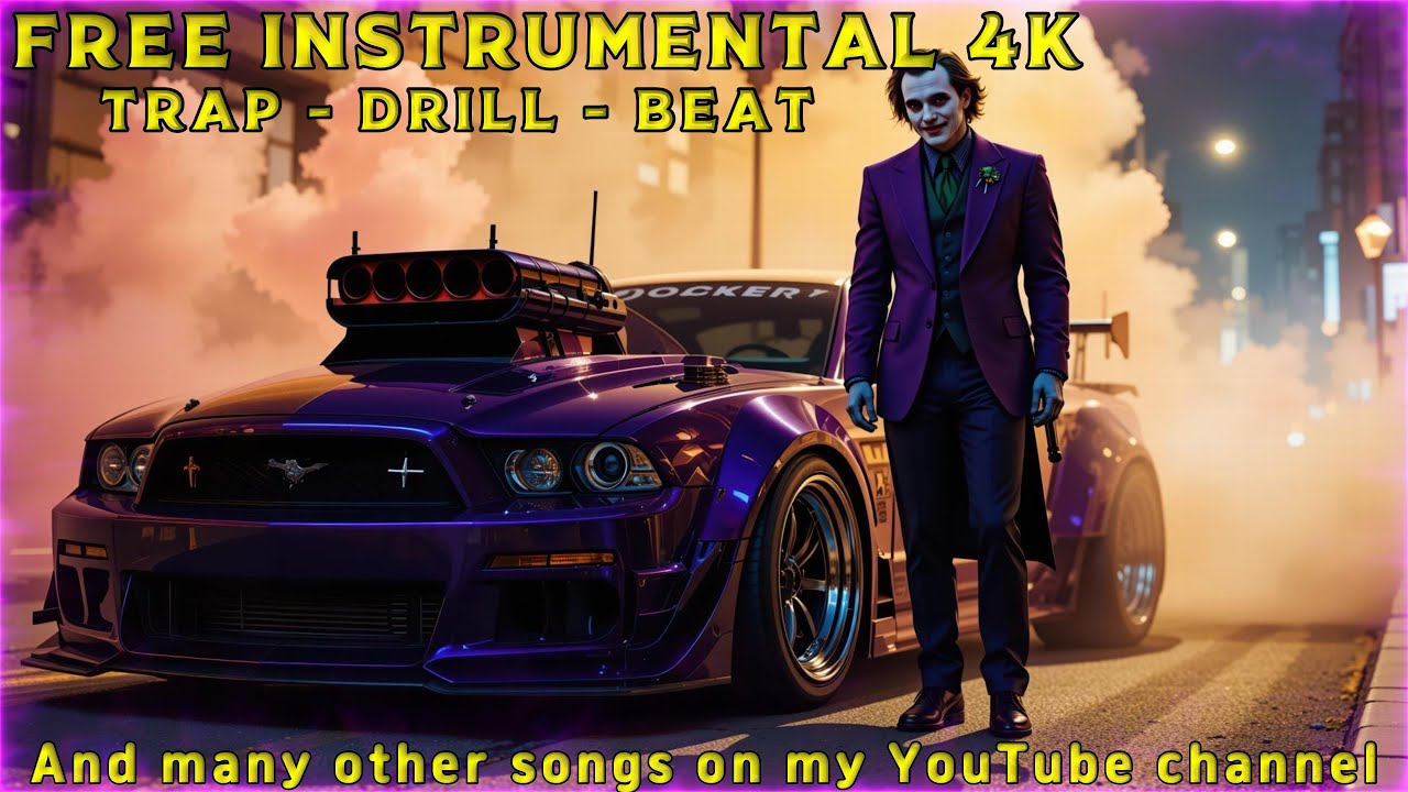 🎵 The Joker Car. Free Instrumental 4K Type Trap Drill Free 21 Savage Type Beat 2025🎵