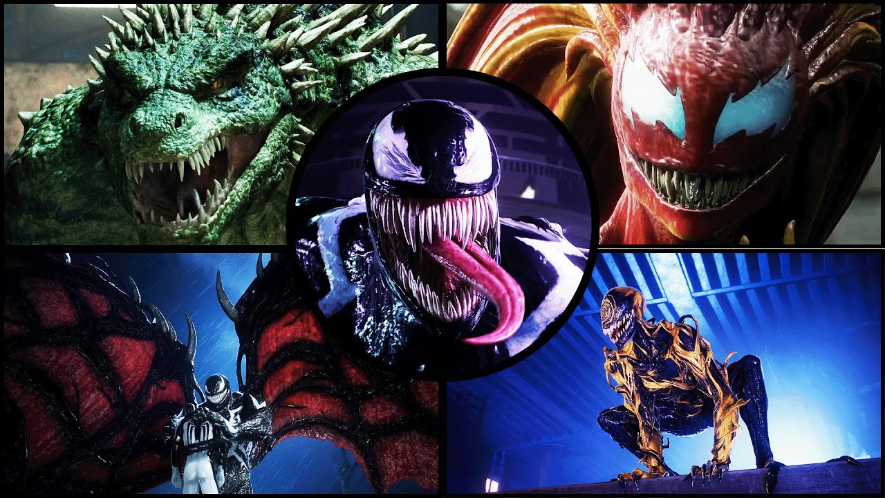 All Symbiote and Monster Transformation Scenes - Spider-Man 2 (2023) PS5
