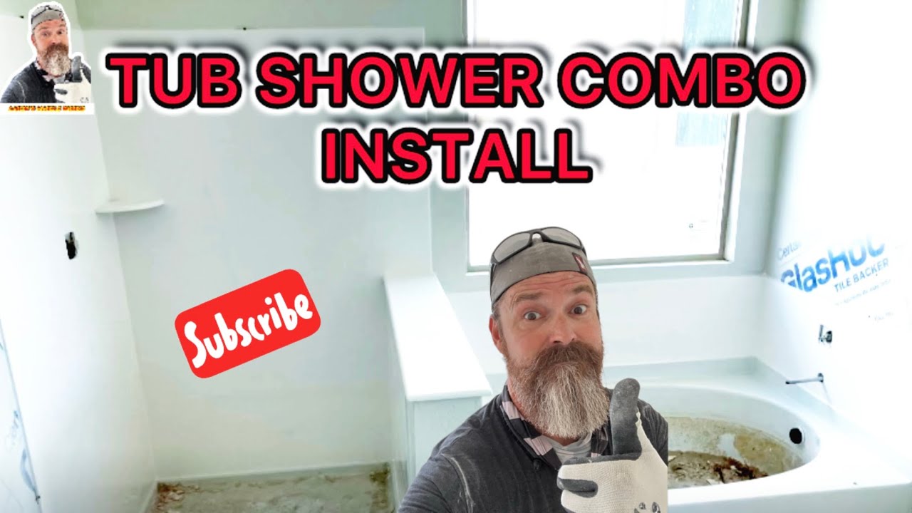 CULTURED MARBLE TUB SHOWER COMBO! FULL INSTALL!