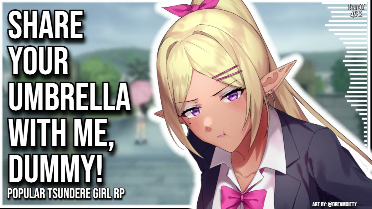 ASMR | Sharing your Umbrella with the Popular Tsundere Brat from School☔ | Audio Roleplay