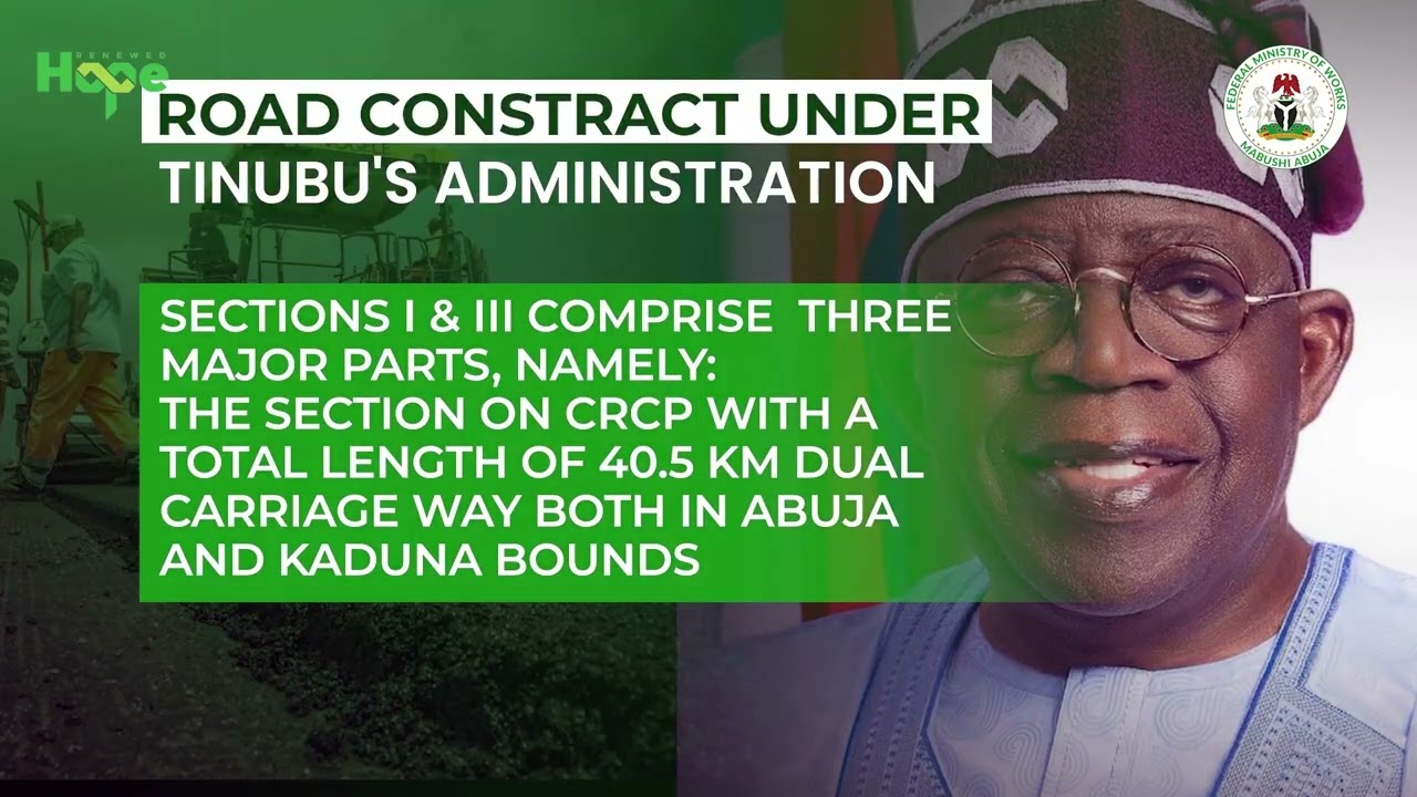 FOR THE RECORD: THE BUILDING OF ABUJA KADUNA ZARIA  KANO BY PRESIDENT  BOLA AHMED TINUBU, GCFR