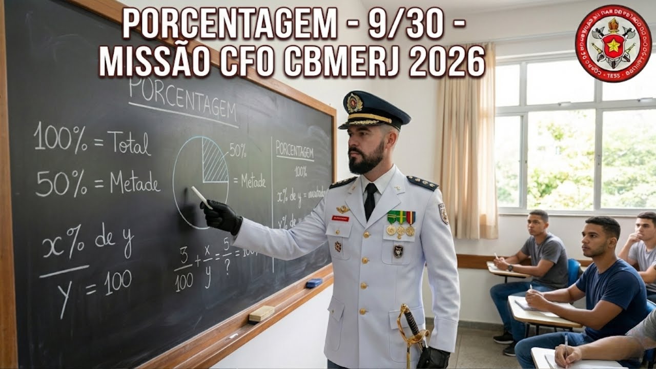 Porcentagem - 9/30 - Missão CFO CBMERJ 2026