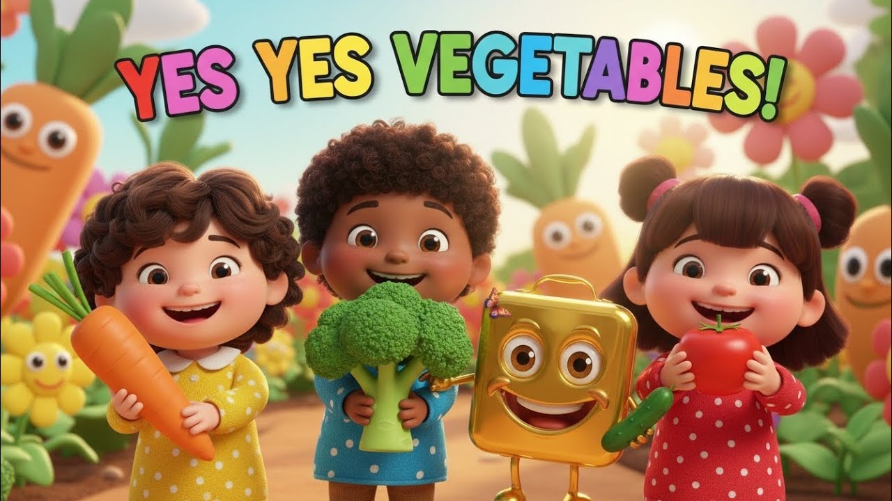 Yes Yes Vegetables Song 🥕 | Healthy Eating Song for Kids | Golden Box Kids
