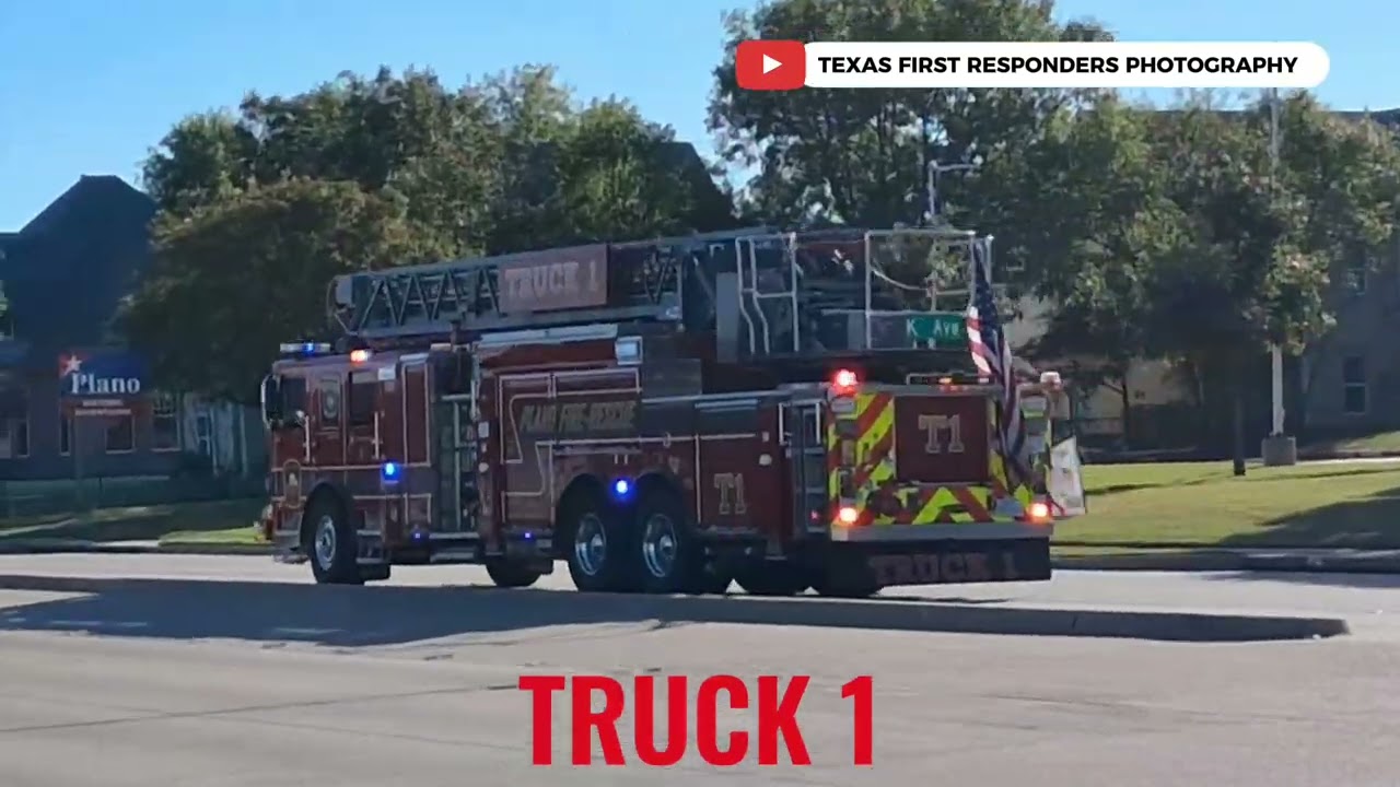 Plano Fire Rescue Truck 1 Responding 