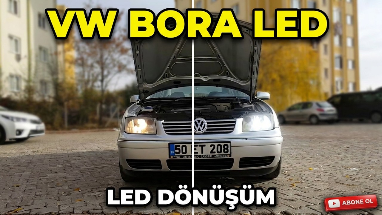 VOLKSWAGEN BORA ÖN FAR GRUBU LED UYGULAMASI ( Detaylı Anlatım )