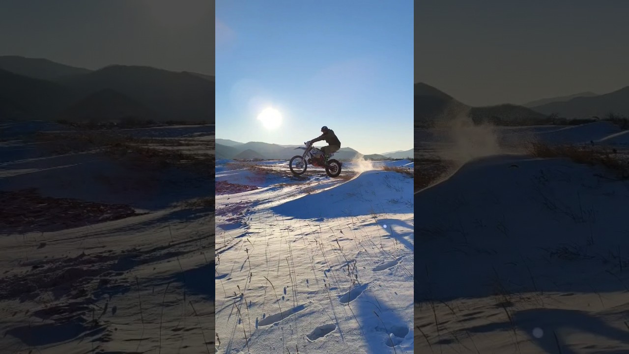 Мотокросс на краю моря. Зимний пляж #sea #motorcycle #winter