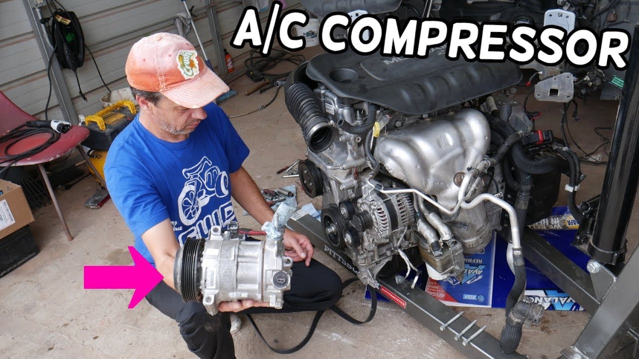 AC A/C COMPRESSOR REPLACEMENT REMOVAL 2.4 CHRYSLER 200 FIAT 500X 500, RAM PROMASTER CITY, FIAT TORO
