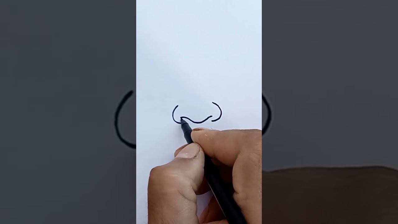 Easy Method to Draw Nose #shorts