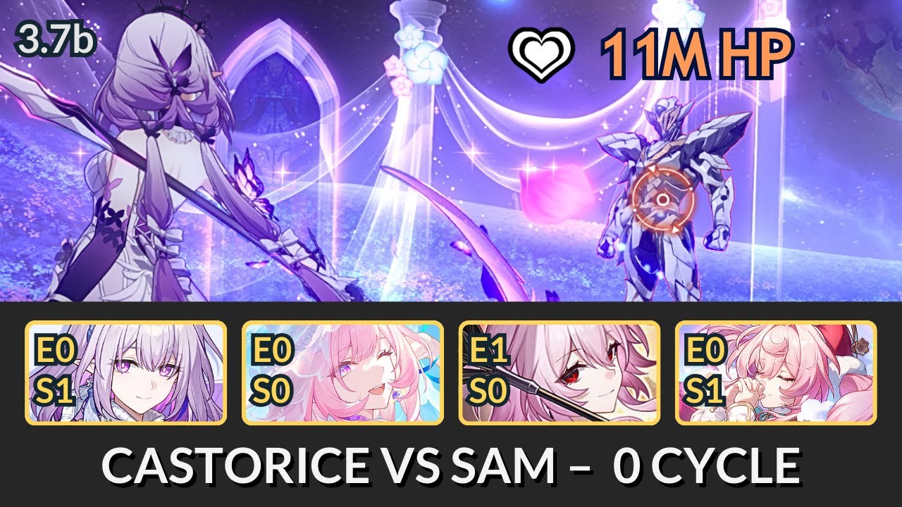 [3.7v4] Castorice Monorem vs SAM 0-Cycle ft. E0S0 Cyrene | 7-Cost