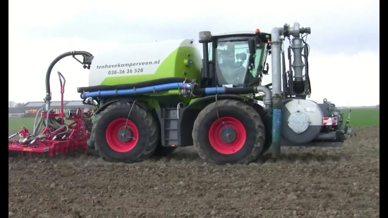 Demo toedienen dierlijke mest in aardappelen