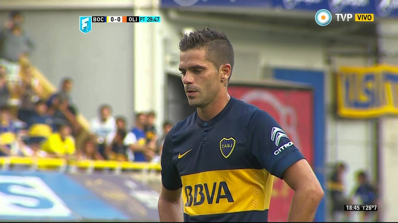 Gol de Gago de penal. Boca 1 - Olimpo 0 | Primera División 2015 - Fecha 1