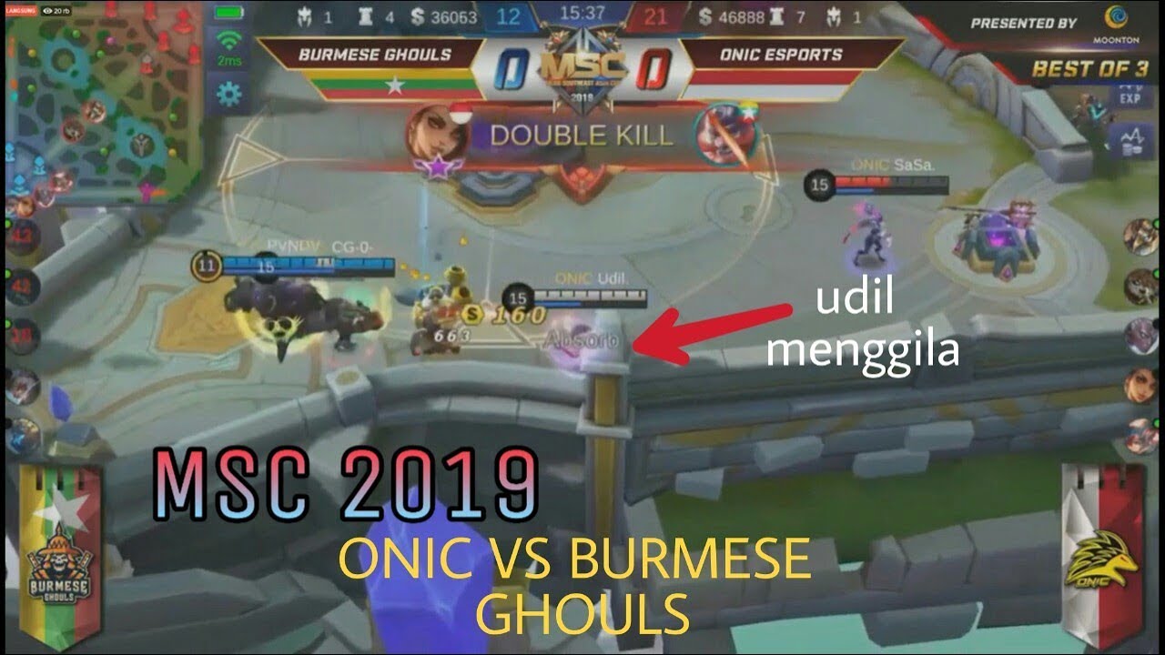 ESMERALDA UDIL GILA BENER di MSC 2019 || ONIC VS BURMESE GHOULS MATCH 1