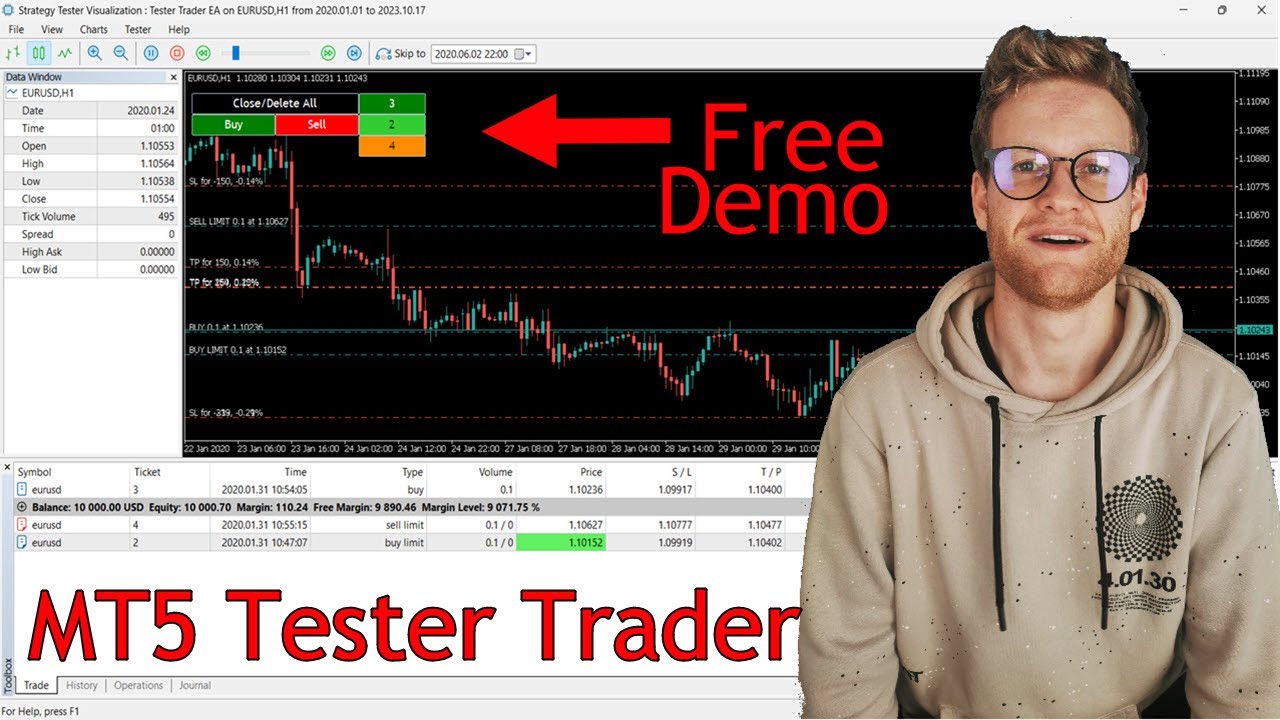 MT5 Tester Trader For Manual Backtesting | New EA For Every Trader | Free Demo