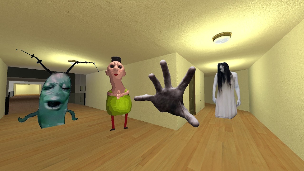 MY NAME IS HAMOOD HAND 1 AND PLANKTON KAYAKO IN LIMINAL HOTEL GMOD #playongmod #gmod #nextbot