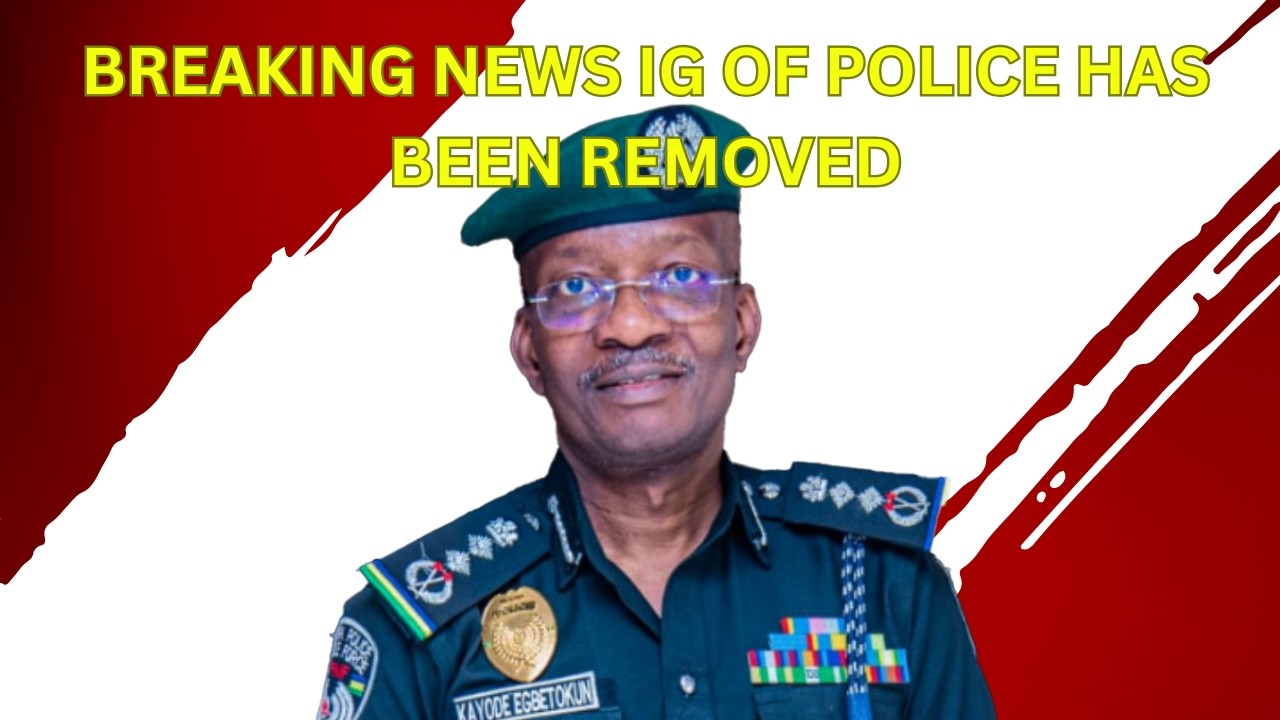 Breaking News IG Of Police Has Been Removed