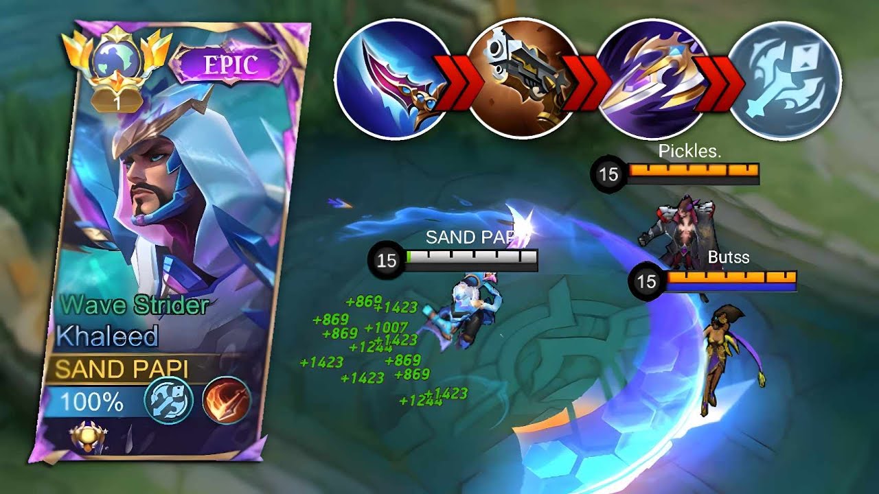 HOW TO COUNTER SUSTAIN HEROES IN EXP LANE USING KHALEED!! (recommended build and emblem)