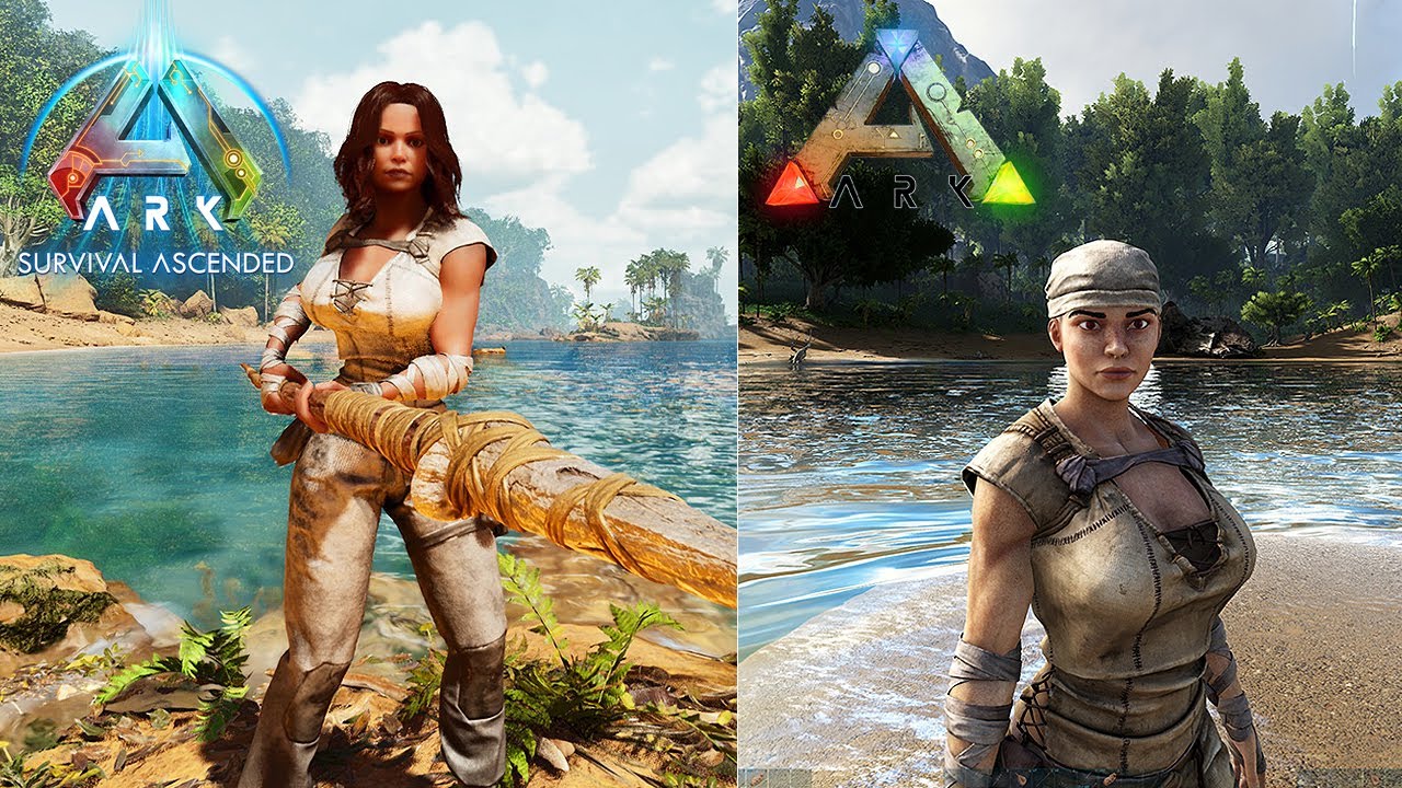 COMPARATIVO ENTRE ARK: ASCENDED E ARK:SURVIVAL EVOLVED!!!