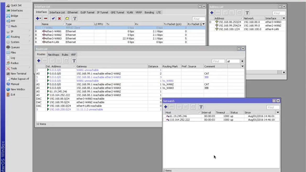 วิธีการแก้ปัญหา MIKROTIK Fail Over สำหรับการเชื่อมต่อ internet แบบ DHCP,Static